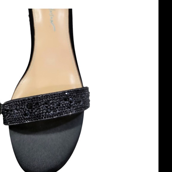 Betsy Johnson Black Rhinestone Encrusted Sandal - Picture 3 of 6